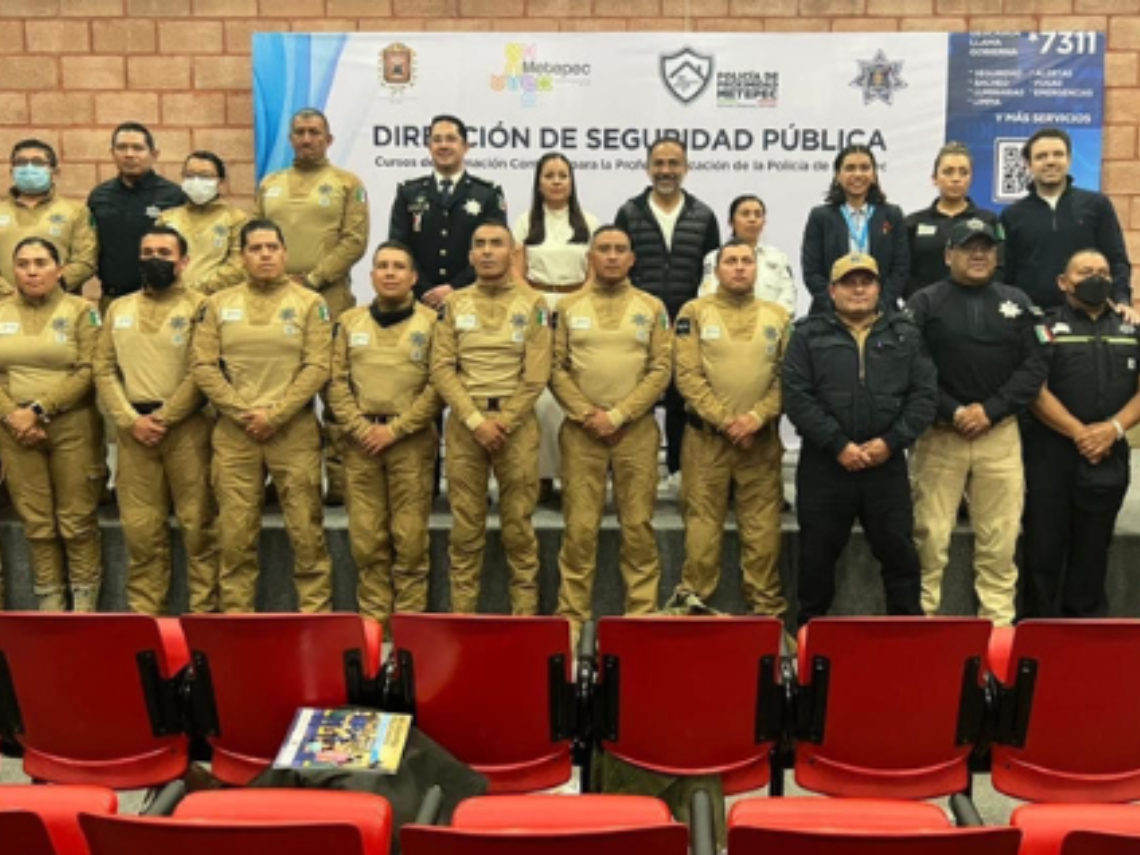 Capacitación a fuerzas policiales en Metepec fortalece la actuación policial en casos de violencia contra mujeres y niñas 